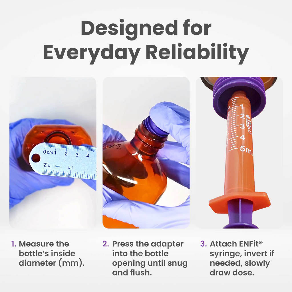 ENFit Medicine Bottle Adapter