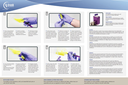RxCrush Pill Crusher Instruction Sheet - Mulilingual